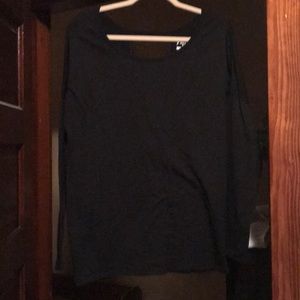 Active wear long sleeve with open back